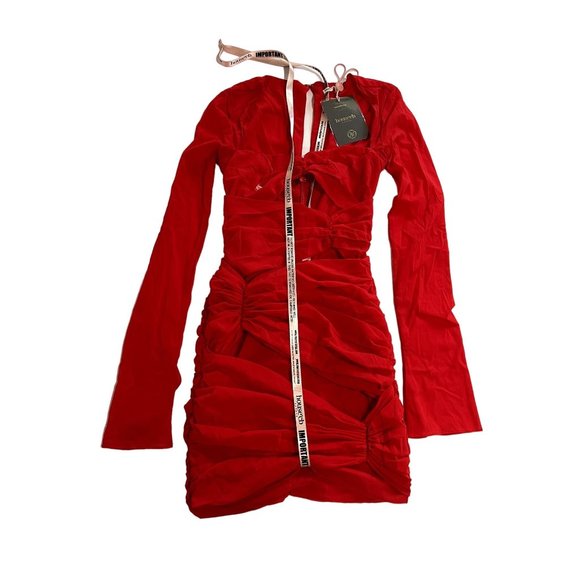 NWT House of CB Camille Dress in Scarlet Red - Picture 1 of 4